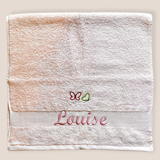 Serviette de toilette personnalisable "Papillons"